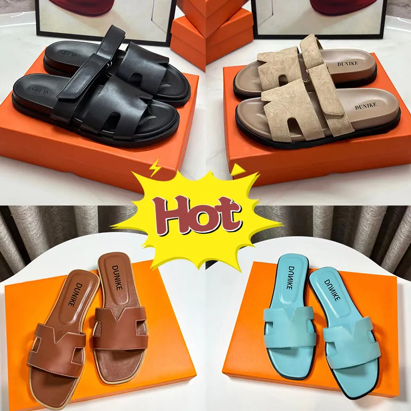 Designer tofflor glider kvinnor chypre sandaler platt tofflor sandale skor klackar äkta läder sandal sommar flip flops skjutreglage berömda lyx kvinnors strandrutschbana