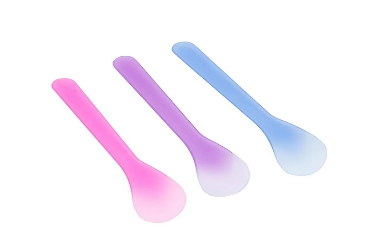 100pcs Cosmetic Spatula cuillères jetables scoop incurvé 13 cm masque de maquillage en plastique crème à la cuillère à œil maquillage maquillage pour 7489414