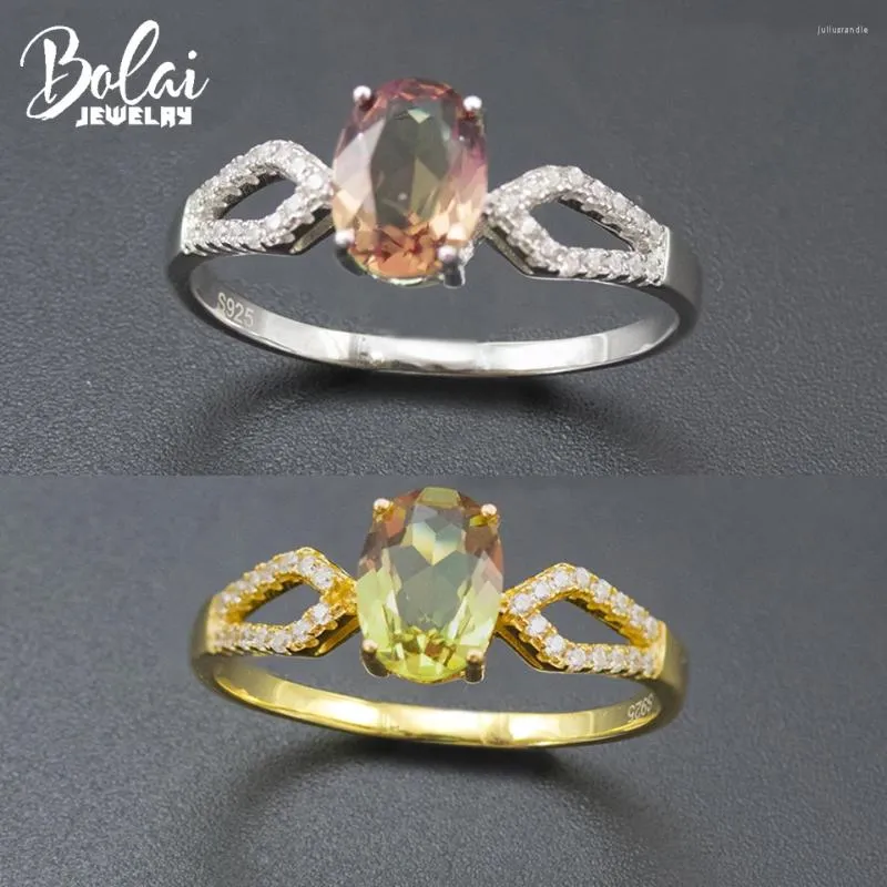 Cluster anneaux Bolai Color Change Sultanit Ring 925 STERLING Silver Nano Diaspore Gemstone Fine Bijoux Simple Wedding For Women 11.11