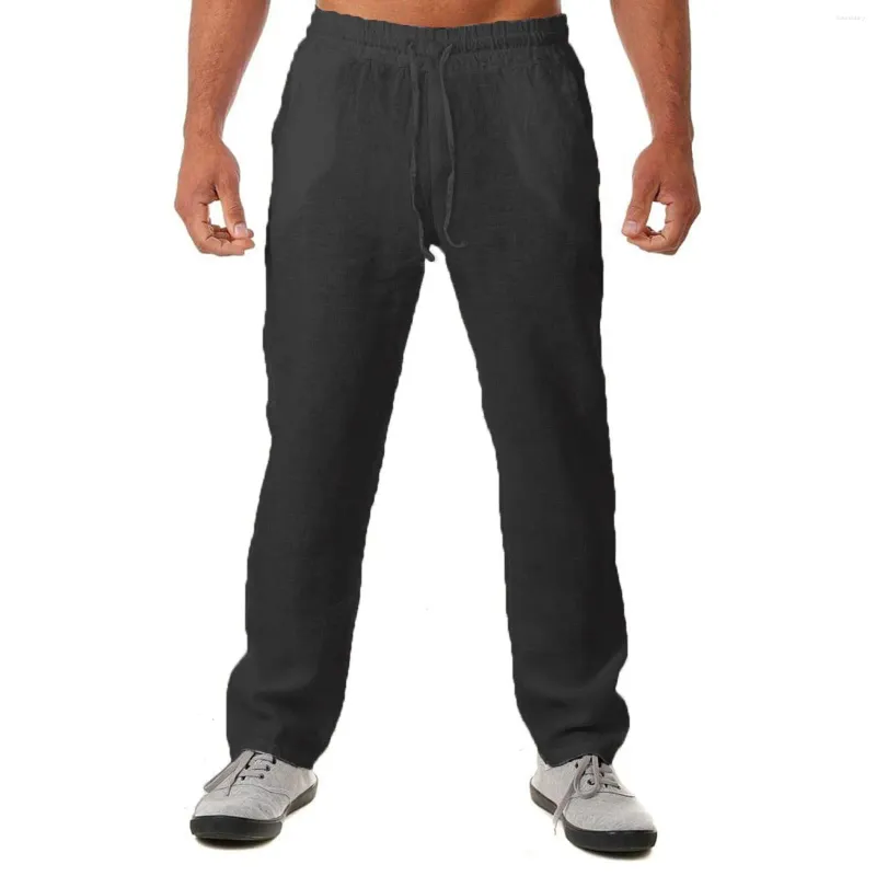 Pantaloni da uomo estate yoga sciolte gambe dritte maschi casual elastico in vita da cani da cottore y2k abbigliamento palestra lavoro pantalones