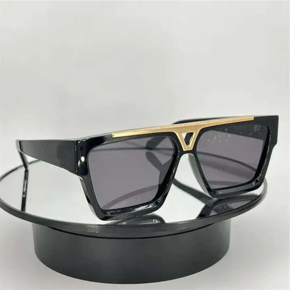 Солнцезащитные очки дизайнерские мужские очки в стиле бокал против ультрафиолетового классического ретро -квадратного ацетатного рамы источника, апелляция с коробкой 9529