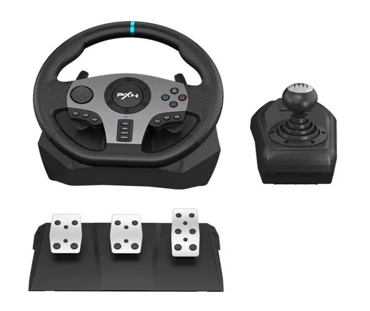 PXNV9 Gaming kierownicy Pedal Pedal Wibracje Koło wyścigowe 900 Kontroler gry obrotowej dla Xbox One 360 ​​PC PS 3 4 dla Nintendo SWI5294185