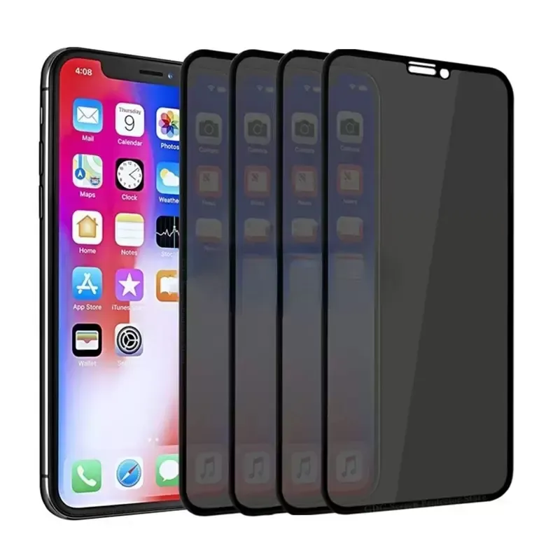 10pcs ochraniacz ekranu Prywatność Prywatność Temperowane szkło dla iPhone'a 15 14 13 12 11 Pro XS Max X XR anty -Spy 6s 7 8 Plus Film ochronny z pakietem