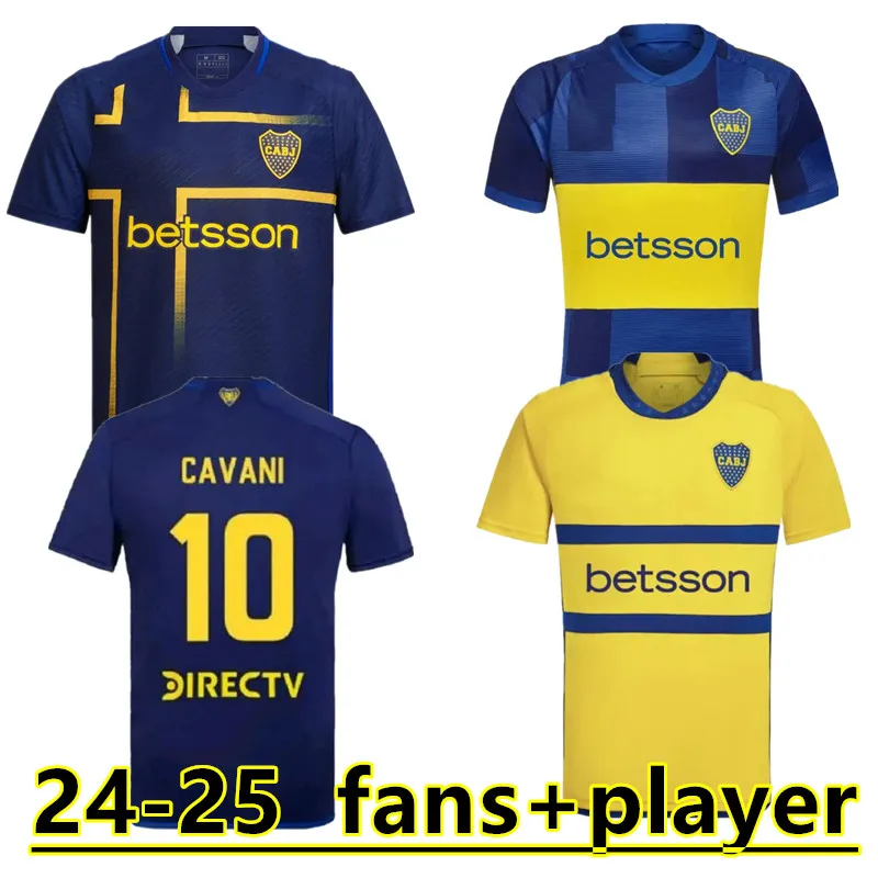 2024 2025 CA BOCA JUNIORS CAVANI SOCCER JERSEYS 24 25 Carlitos Maradona Club Atletico Conmebol Libertadores Janson Football Shirt Men Set Kids Uniform 888888