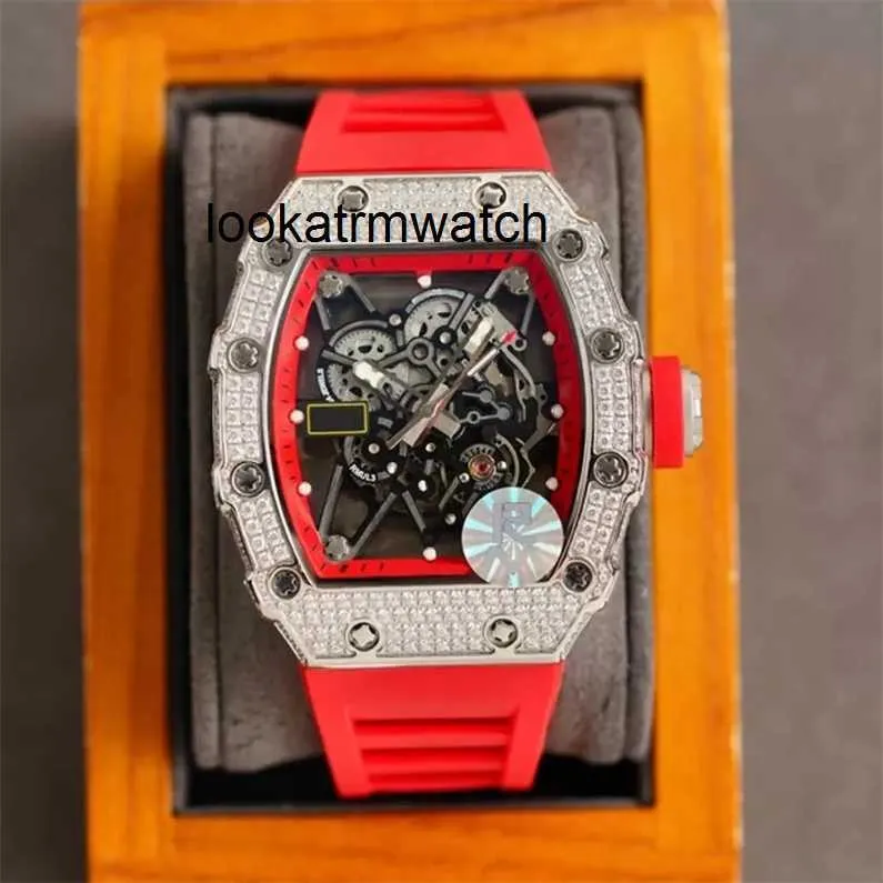 Luxury Mężczyźni/kobiety oglądają czerwony automatyczny pasek Top Rozmiar Diamond White Popularne mechaniczne srebrne srebrne 42 mm szybkie szybki Smoczny ruch