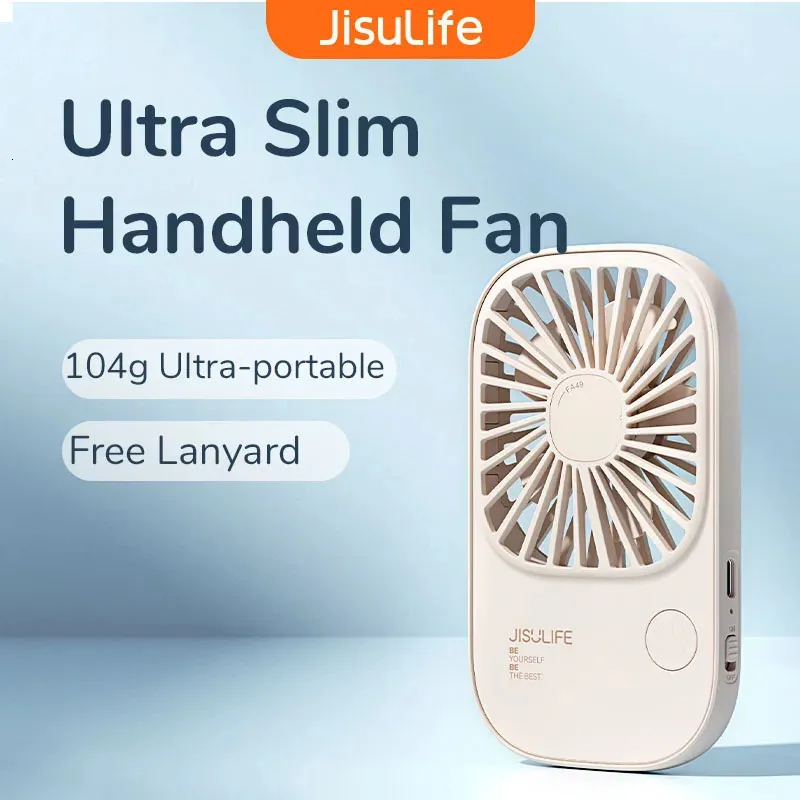 Jisulife Mini Handheld Fan Portable Małe biurko z nawiasem USB do ładowania rzęs Fanseyelash Makeup 240416