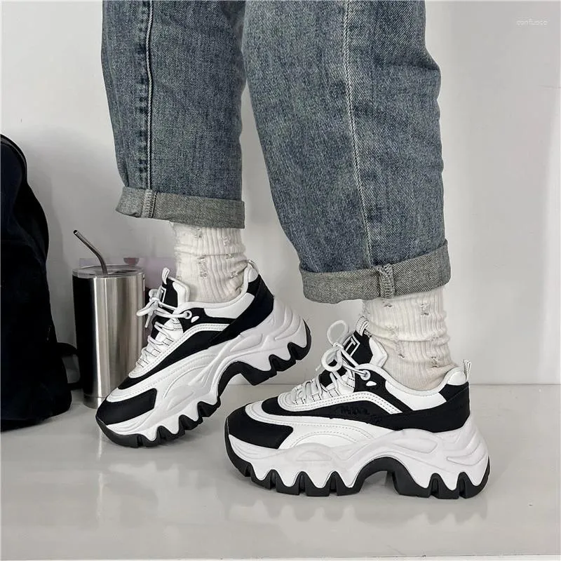 Casual Shoes Women Platform Sneakers Lace-Up 2024 Spring Fashion Outdoor Female Sports Non-Slip Wear Resistant For