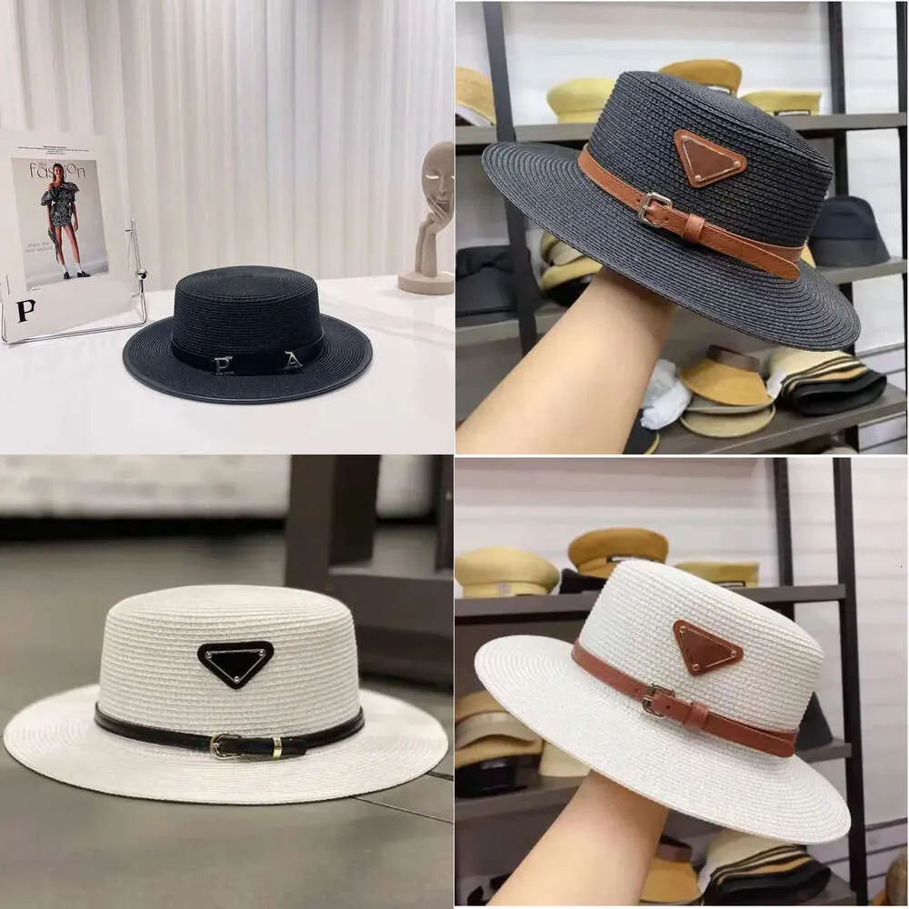 Praia masculino de couro cowboy antigo estilo para homens e mulheres larga larga lareira designer vintage palha de tip -hat hat hat sun viseira