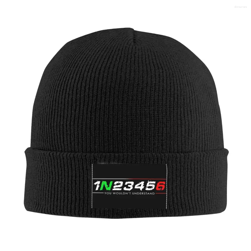 Boinas 1N23456 Motocicleta Biker Biker Knit Feizes Chapéus de inverno Caps quentes para homens Mulheres