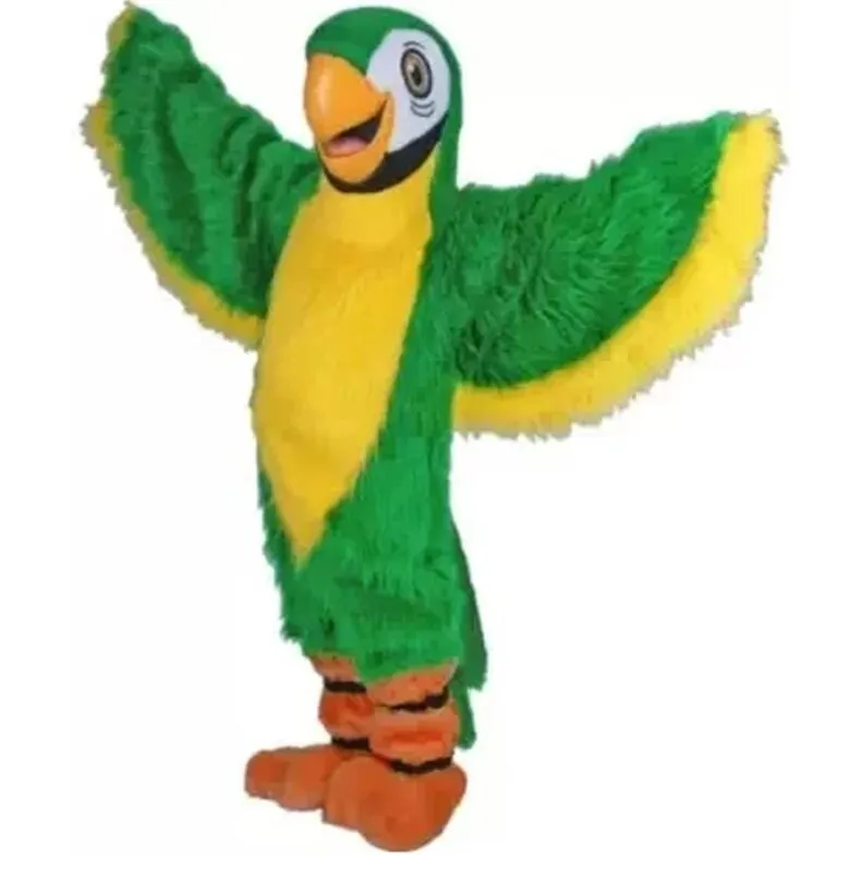 2024 Yeni Yetişkin Yeşil Parrot Yetişkinler Maskot Kostüm Eğlenceli Kıyafet Takım Doğum Günü Partisi Cadılar Bayramı Açık Kıyafet Takım