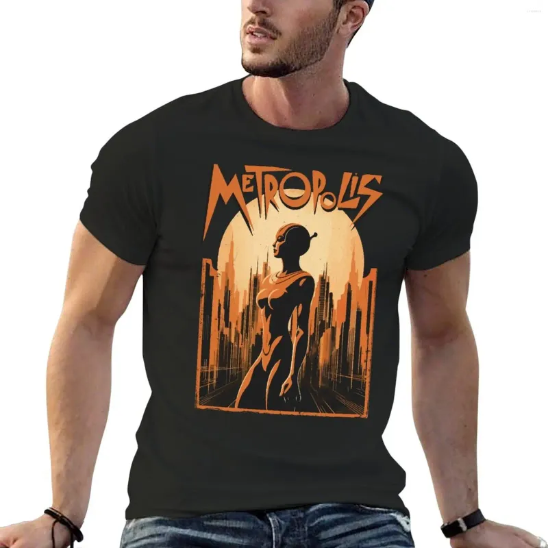 Heren Polos Metropolis T-shirt Zweirts Hirts zwaargewicht T MENS GRAFISCHE T-SHIRTS ANIME ANIME