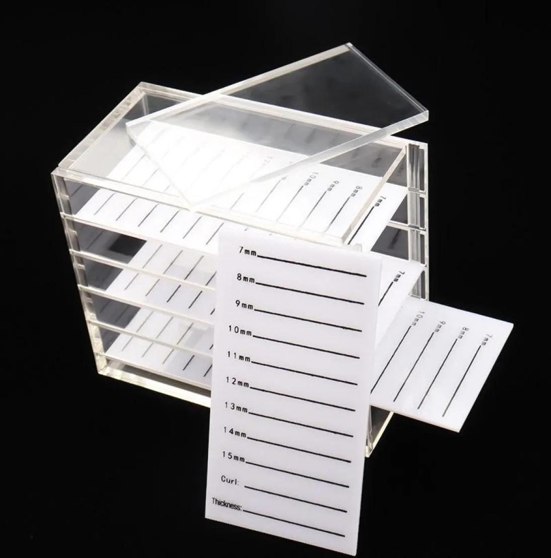 Falsche Wimpern Eyelash Extension Storage Box 5 Schichten Acryl -Wimpernhalter Palette Einzelvolum