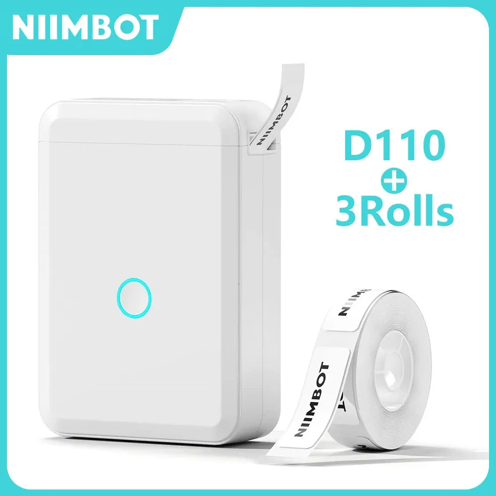 NiiMbot D110 Mini Taşınabilir Termal Yazıcı Mürekkep Kendinden Yapışkanlı Etiket Yapıcı Yazıcını Çıkartmalar İçin Yazıcı Labeller Etiketleme Makinesi 240417