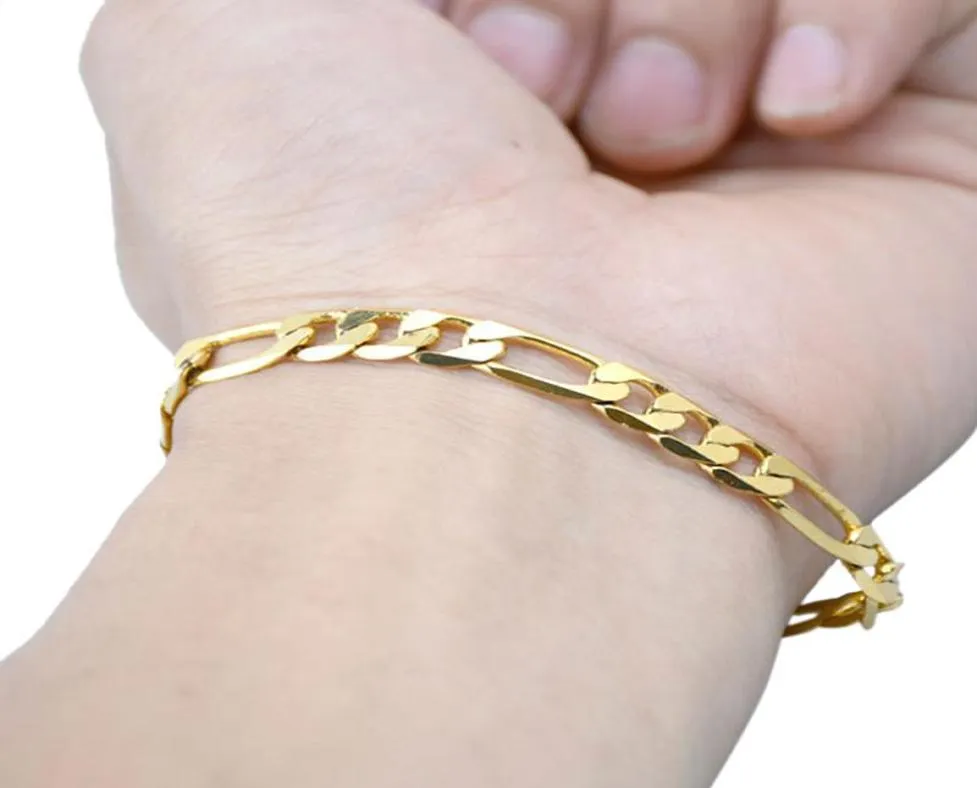 Łańcuch link stali nierdzewnej męska bransoletka Whole Braslet Srebrny kolor Braclet Chunky Cuban Link Gold For Man Fashion4224003