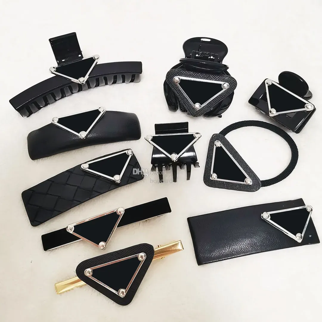 Barrettes Elegante Triangolo Clip per capelli Triangle 20 Styles Designer Collezione Barrette Collezione in pelle Brima Bride Bride Births Birthday Perfect Perfect Perfect Perfect