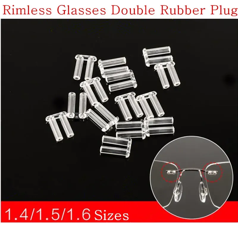 22 Rimless Rimless Glasses Double Rubber Plug Transparent Multi-Sizes Optical Shop ...