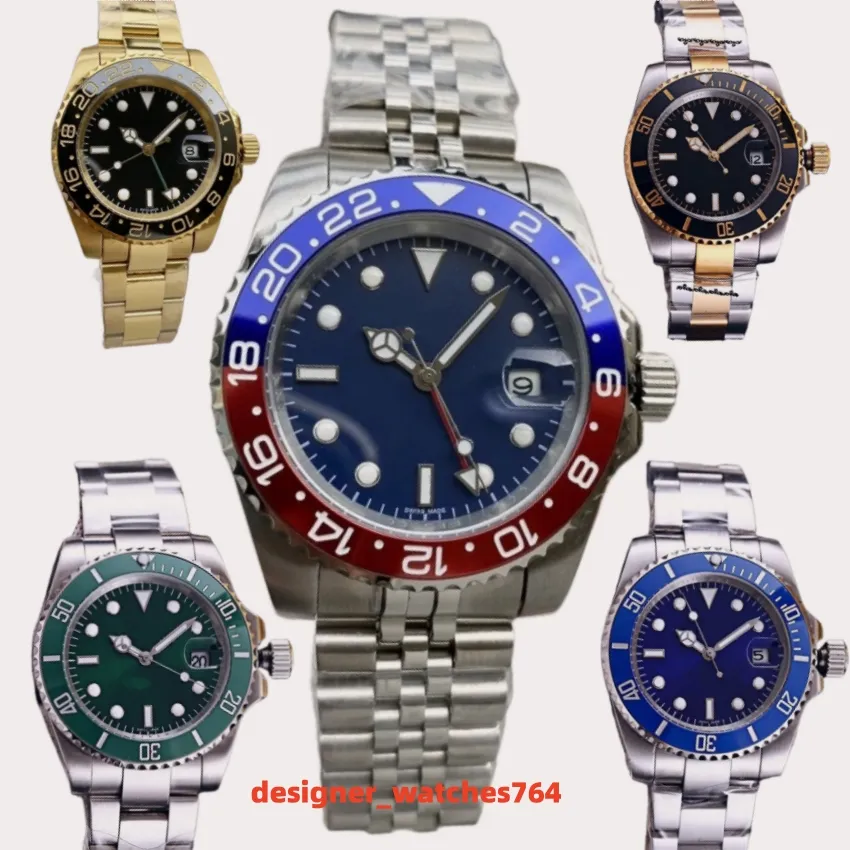 Design Mens horloges van hoogwaardige keramische bezel Gold Luxury Watch Automatische beweging Horloges Sapphire Luminous waterdichte waterdichte horlogemenspolspole orologio di lusso