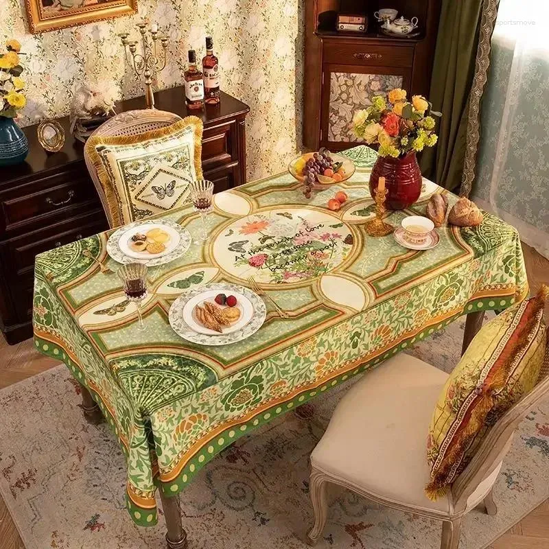 Toca de toalha de mesa Toca de mesa Chenille para elegante decoração de sala de jantar e proteção de linho de linho de carpete retangular da cozinha