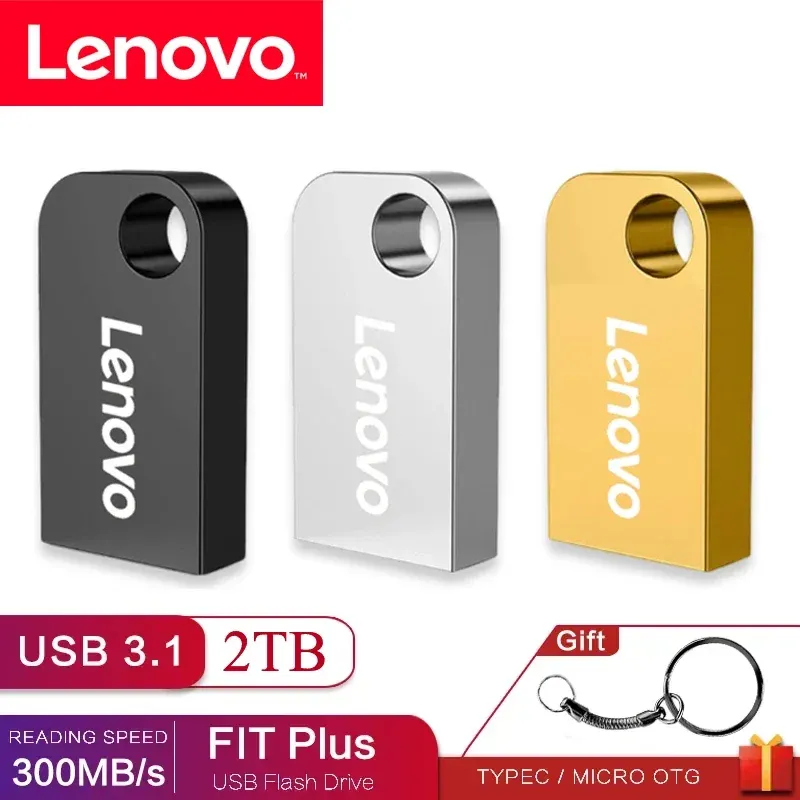 Adapter lenovo typec Mobiltelefon U Disk 128/256/512 GB/1T/2T Hochgeschwindigkeits USB3.0 Flash -Laufwerk Dualuse -Schnittstelle Metall Flash -USB -Speicher