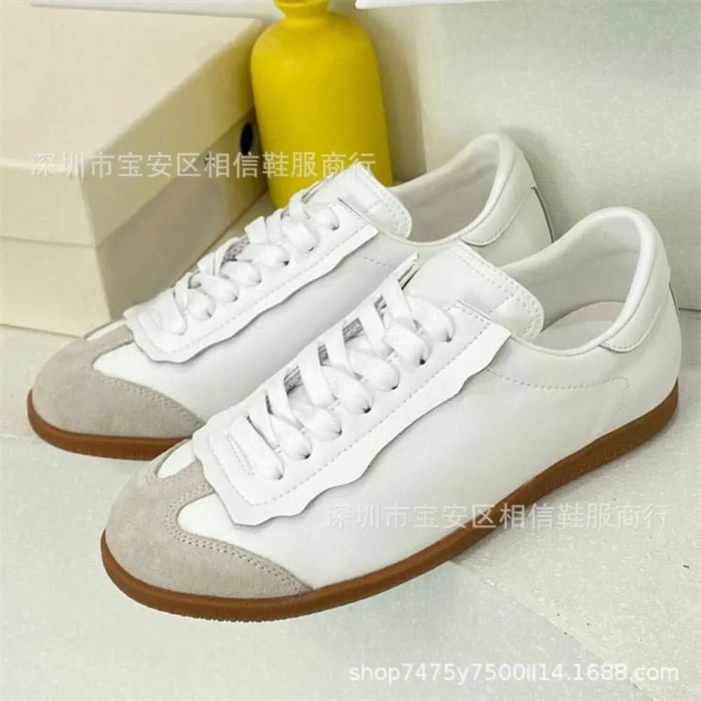 Hoge versie mm6 Dexun schoenen zomernummer jiaming dezelfde platte bodem mode front kanten casual dames