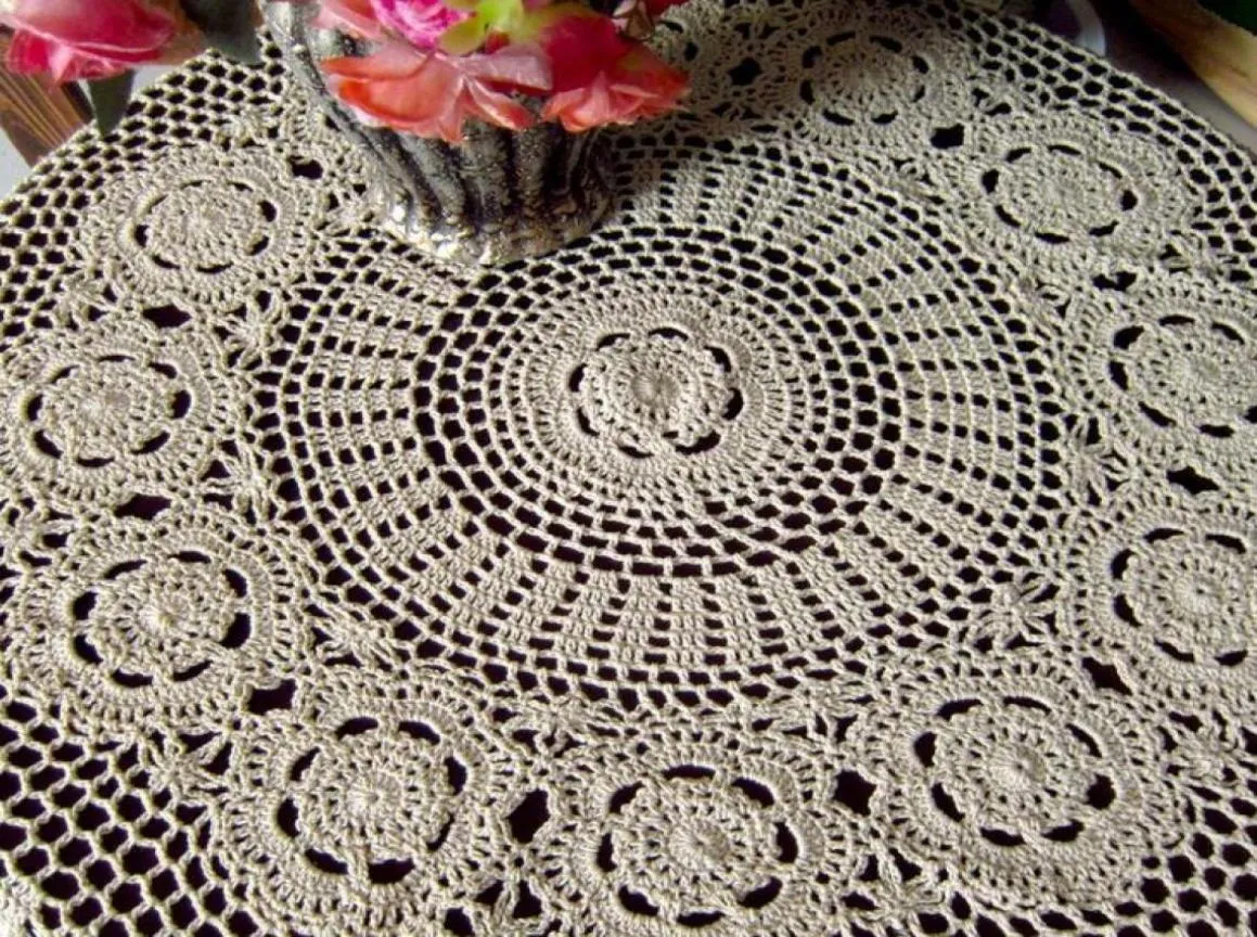 Mélange de crochet en dentelle à fleurs entières COUVERTURE DE TABLE