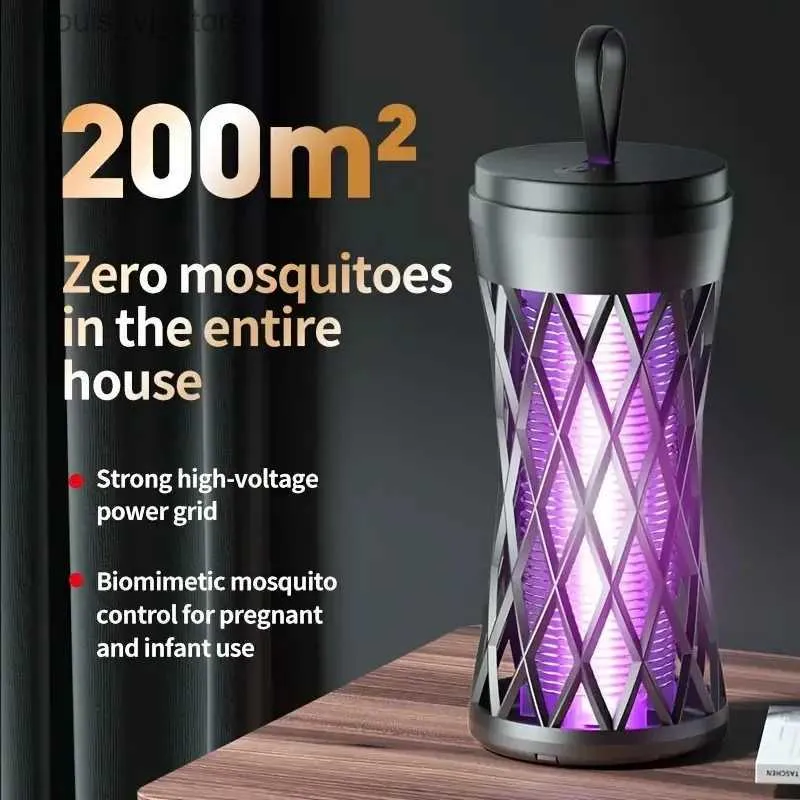 Mugmito Killer Lampen Nieuwe muggenbesturingslamp Elektrische vliegvanger Mug -bedieningsapparaat USB Opladen Outdoor Silent Mosquito Control Lamp YQ240417