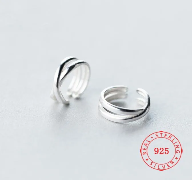 Mode tillverkat i Kina hela solid 925 Sterling Silver Ear Cuff örhängen Lady Birthday Present Fashionabla Jewelry2066619