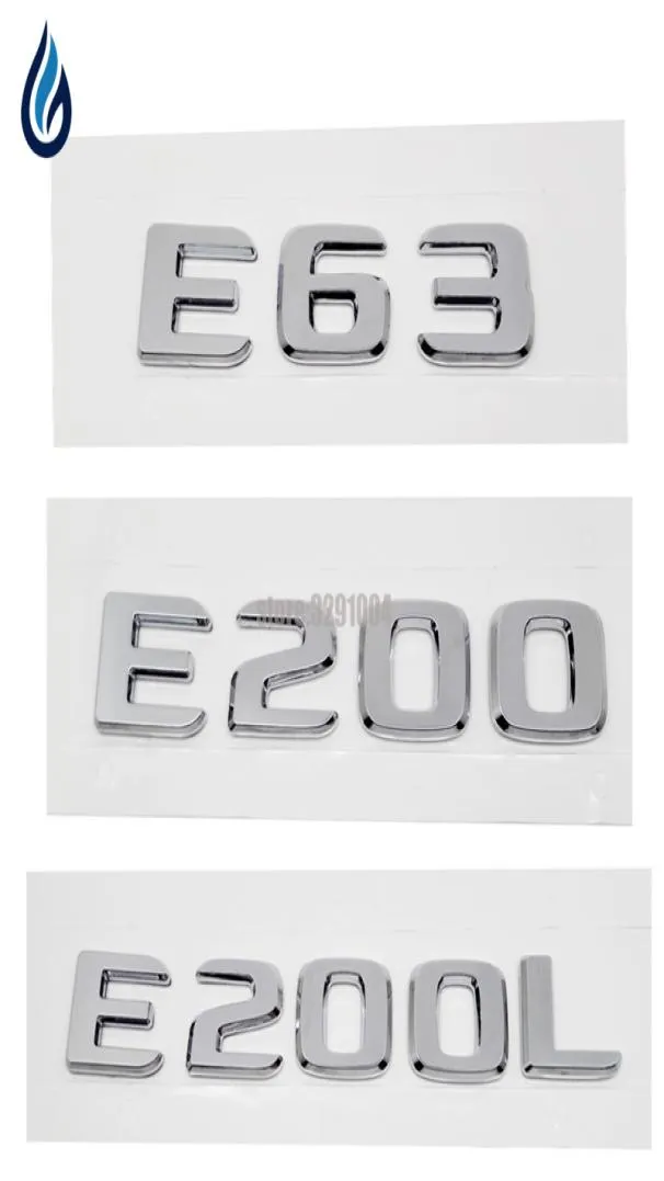 Trunk d'automobile Badge Letters Autocollant alphabet pour Mercedes Benz E Classe AMG E63 E200 E200L W207 W204 W203 W211 W210 W2123720506