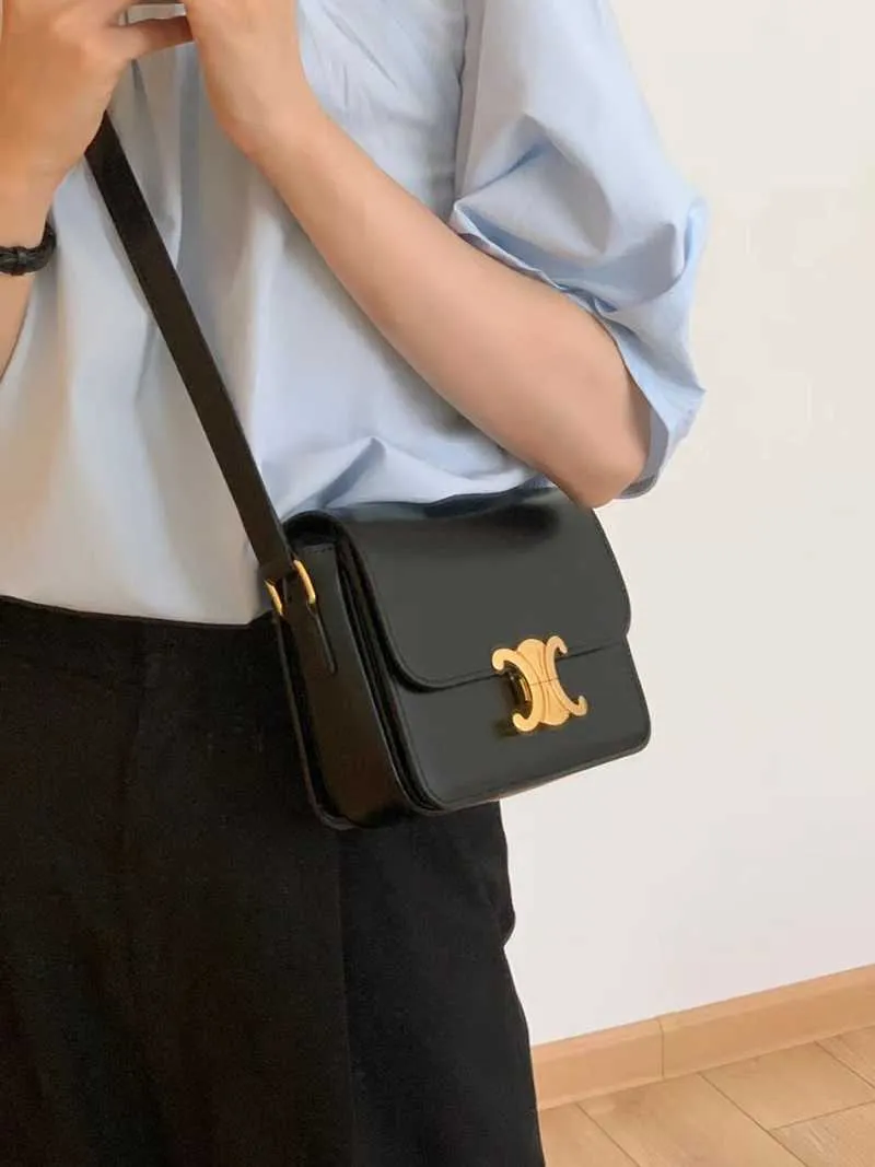 High end Designer bags for women Celli Quality Cowhide Teen Box Tofu Bag Chain Underarm Bag Small Square Cross Shoulder Bucket Bag original 1:1 with real logo and box