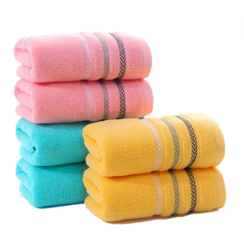 Bath Towel Absorbent Adult Bath Towels Solid Color Soft Face Hand Shower Towel for Bathroom Washcloth 35x75cm