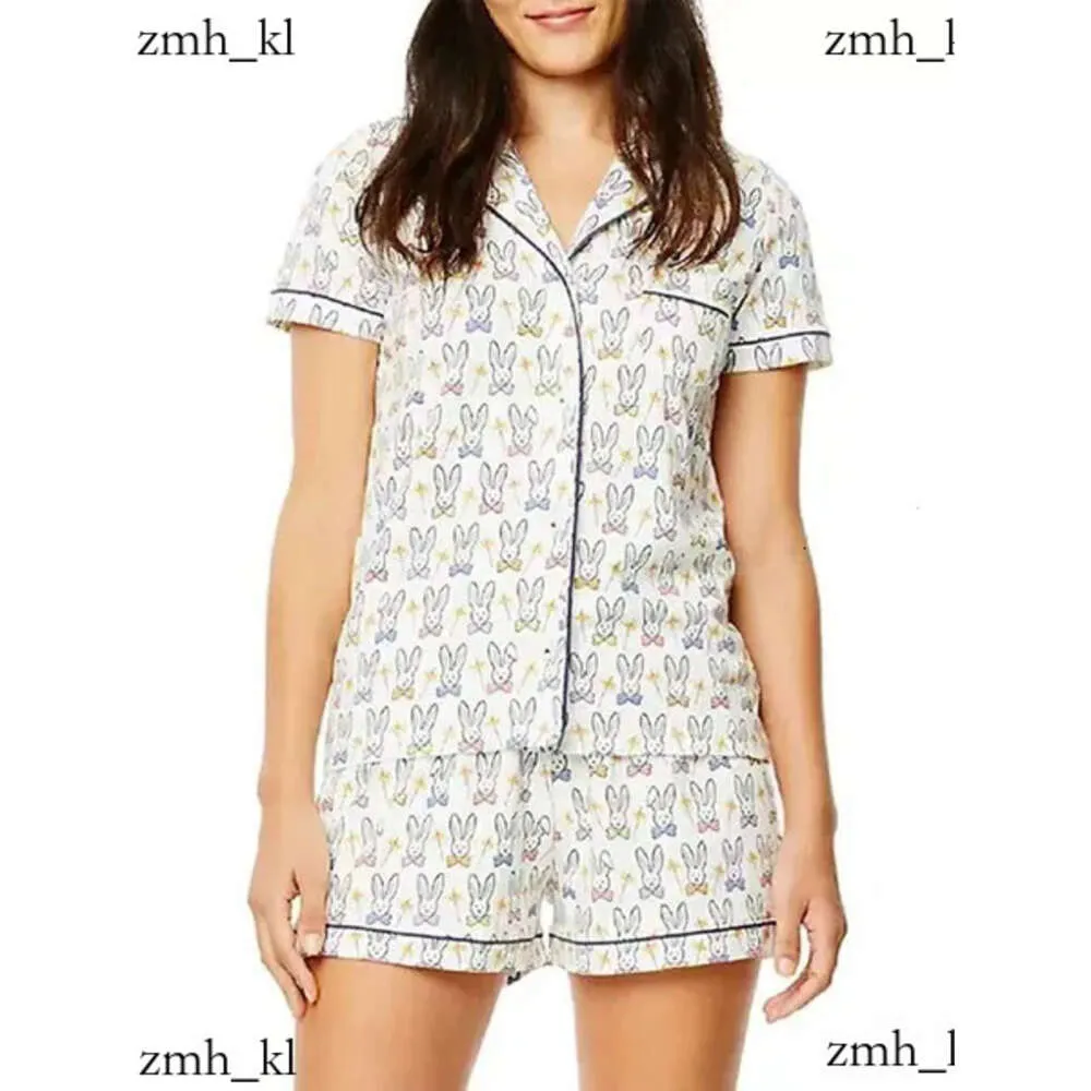 Designer dames schattig roller konijn tweedelig pyjama's printen pyjama mouw shirt casual slijtage 502