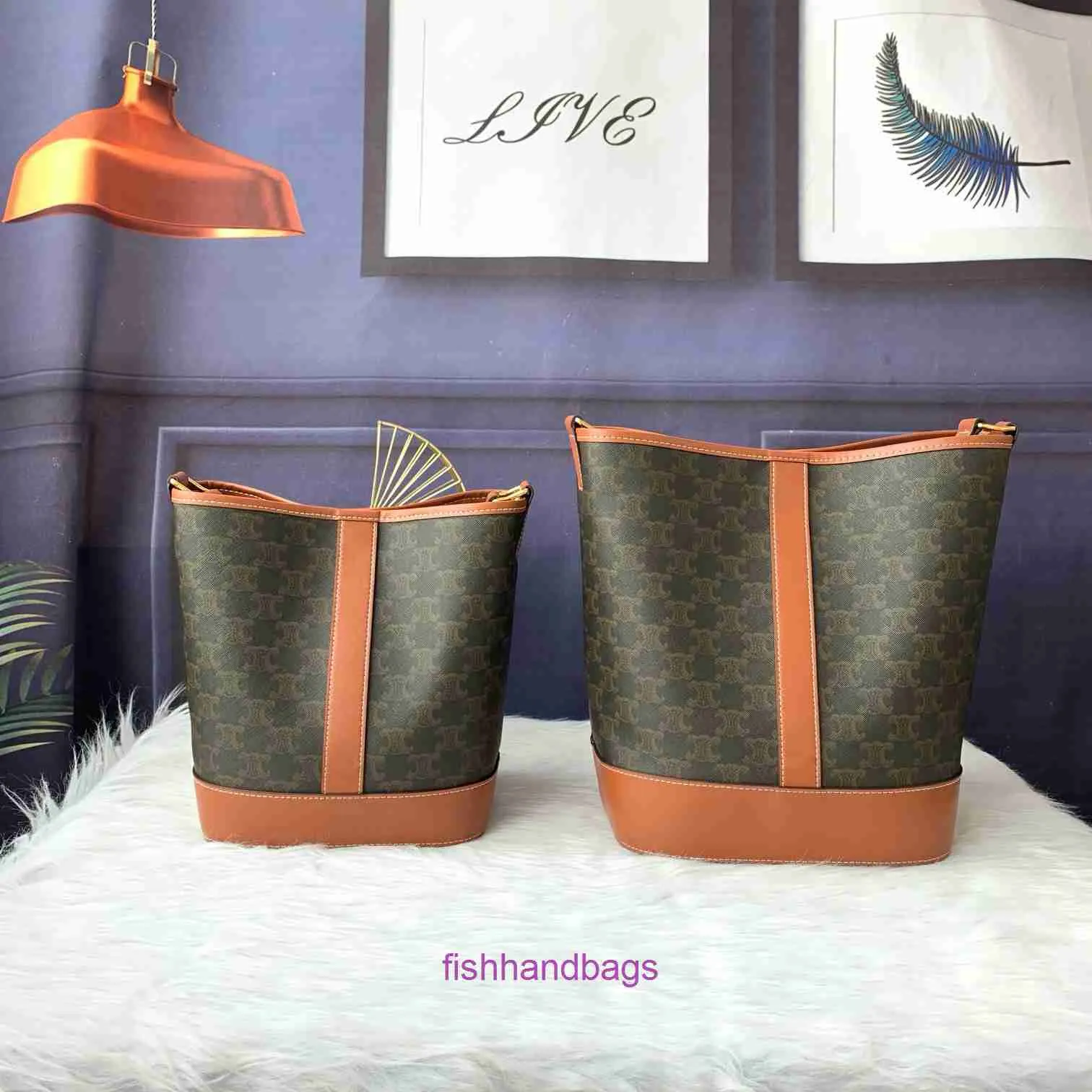 Selinss original tote bags online store Correct version of new water bucket bag single shoulder crossbody With Original Logo