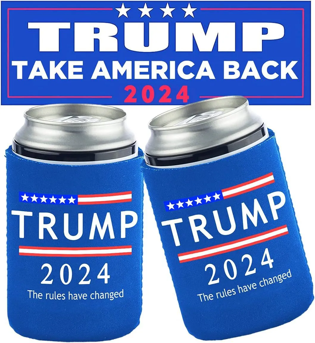 2024 decorazione per feste di Trump lattine decorazione da 12 oz Neoprene da 330 ml di bottiglia di birra 0430