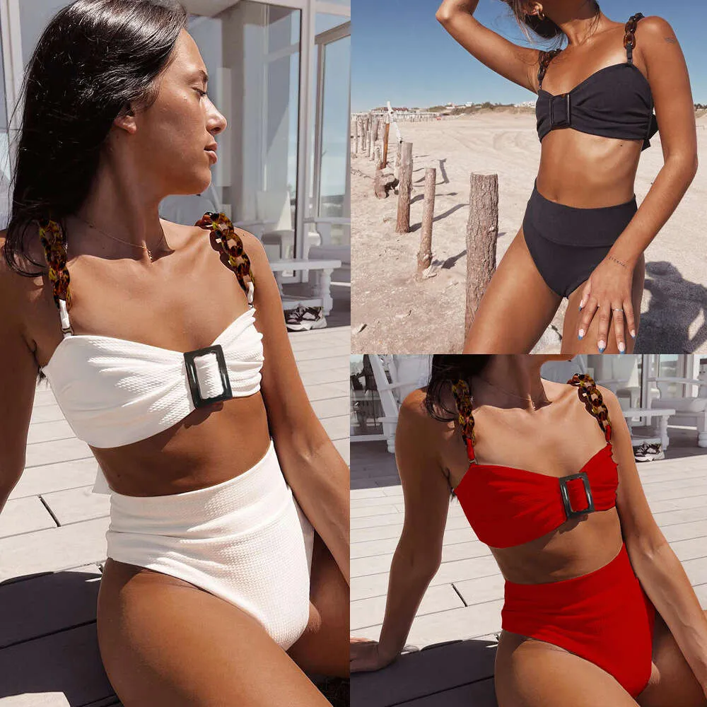 ビキニ Suspender Swimsuit High Waist Bikini 1d0cc1b7-0ca0-4038-a9d7-