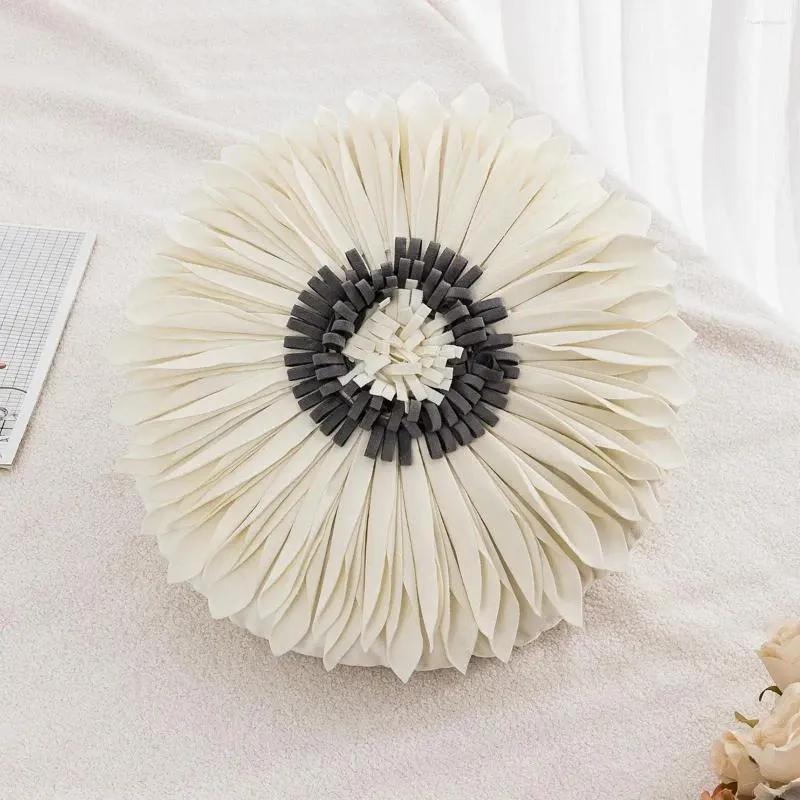 枕1pc chrysanthemum shaped circular cover with sofasリビングルームに適したモダンで新鮮なスタイルのベッドルームベッド