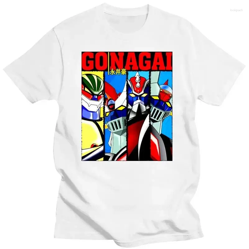 Мужская футболка Polos Робот футболка Mazinga Grandizer Jeeg Goldrake Anime Gonagai Fino Tg Cartoon Cartoon Cartoon Cartoon Cartoon Men Men Unisex Fashion