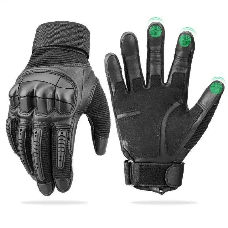 Aanraakscherm tactisch rubber harde knokkel volle vingerhandschoenen militaire leger paintball airsoft fiets gevechten pu lederen handschoen mannen