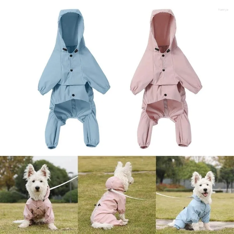 Vêtements pour chiens chiens de compagnie de pluie enveloppez les bandes réfléchissantes