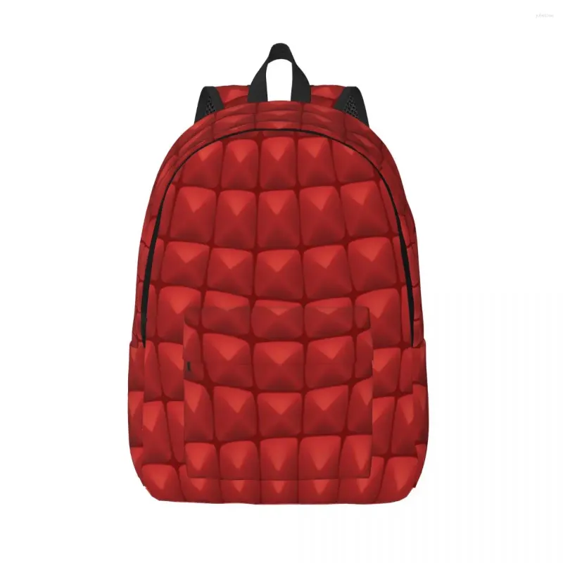 Sac à dos crocodile peau textures rouges unisex sac de voyage scolaire bookbag mochila