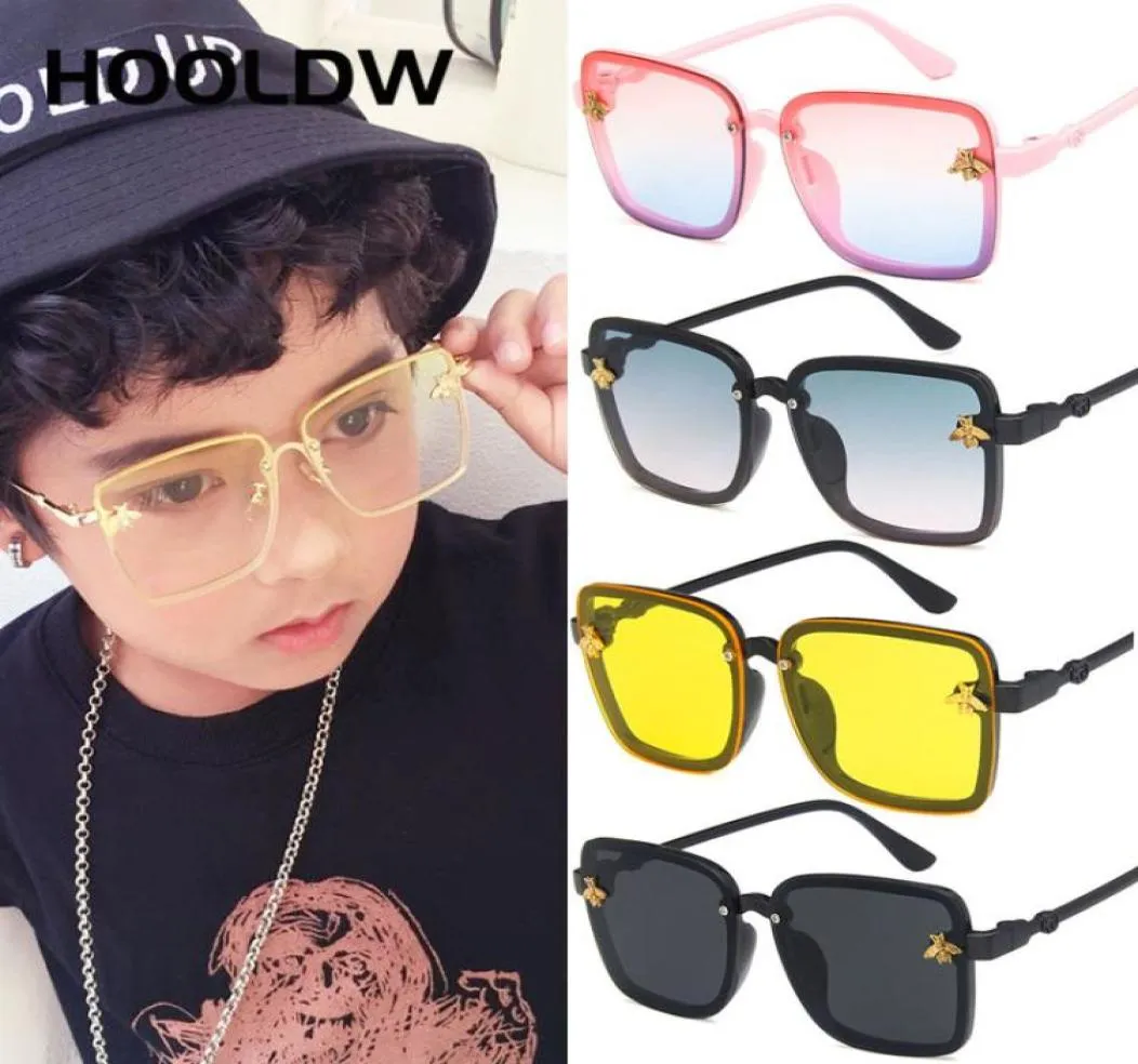 Hooldw Новые негабаритные квадратные детские солнцезащитные очки Дети солнце
