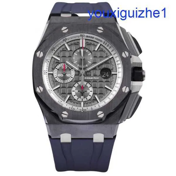 Orologio da polso di fantasia AP Royal Oak Offshore 26405 Black Ceramic Ceramica MECCANICA MECCANICA MECCANICA MECCANICO 44 mm Texture Though Fashion Opcoo