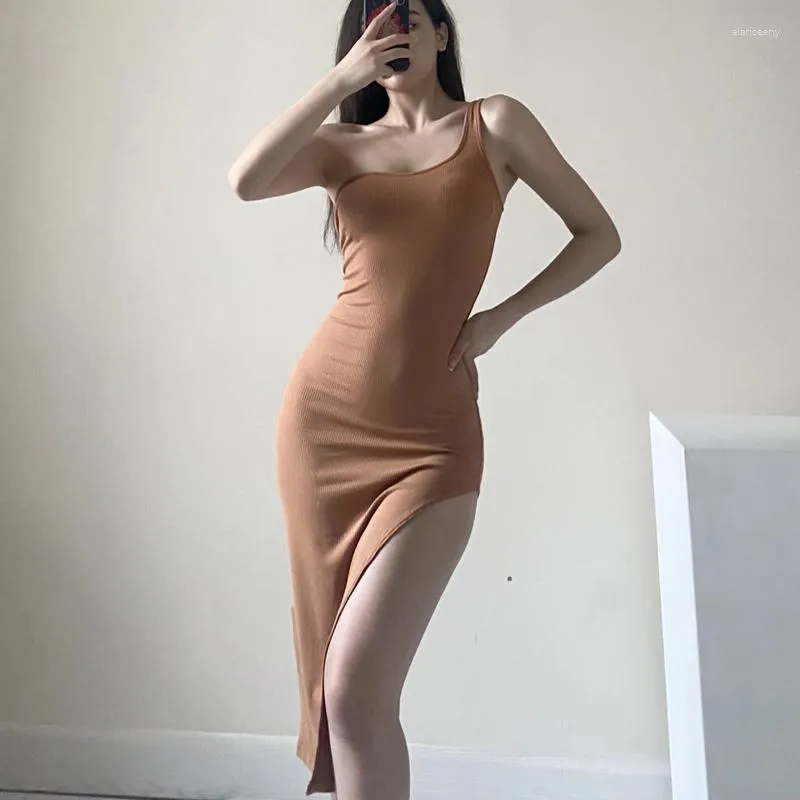 Lässige Kleider dehnbarer enger sexy schlanker Streamer Tanzschlupfkleid