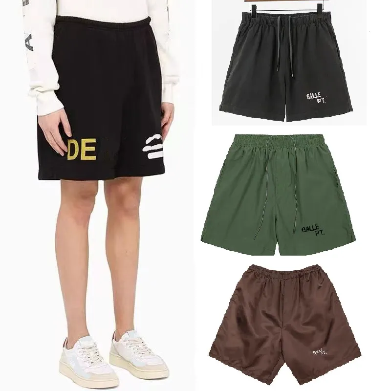 Shorts de marca masculino shorts shorts shorts gd manchado tinta pintada à mão Impressão casual Terry mass