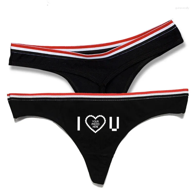 Women's Panties Custom Picture Printing Women Sexy Underwear Cotton For Lady Breathable Thongs Lingerie Underpant Plus Size