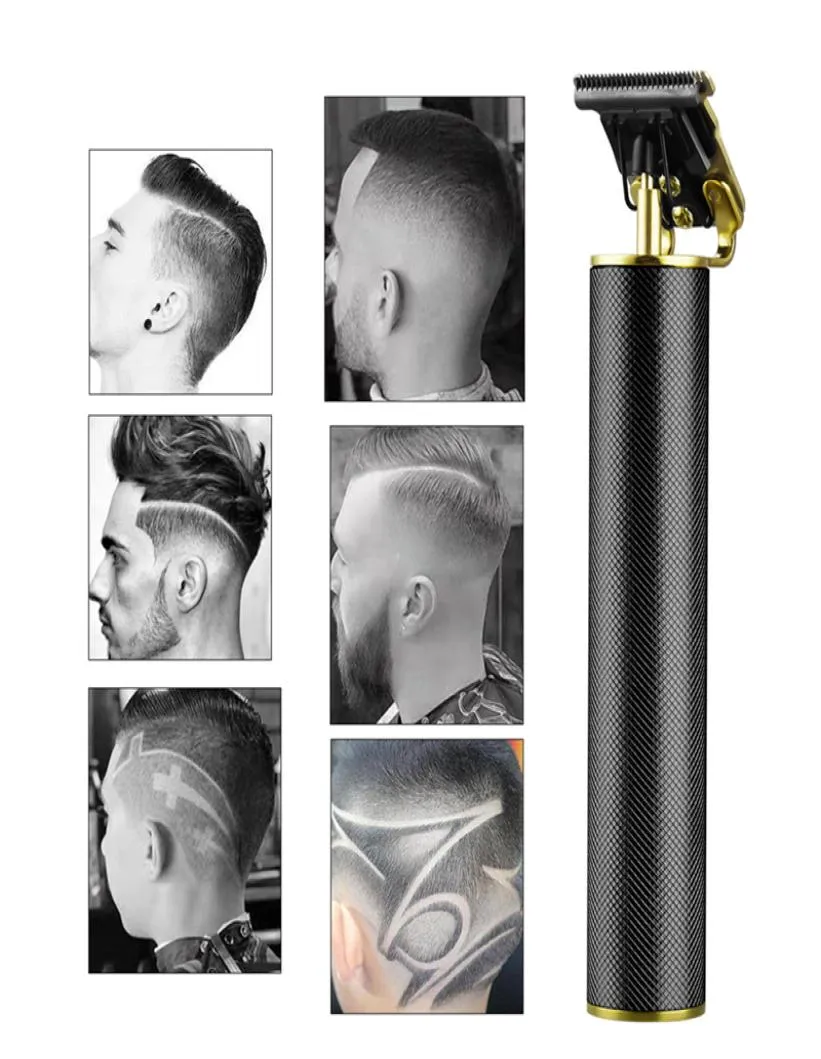 USB -uppladdningsbar keramisk trimmer Barber Hair Clipper Machine Cutting Beard Men Haircut Styling Tool7726109