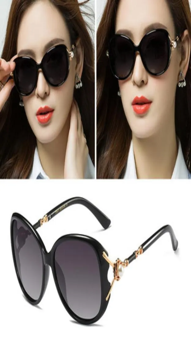 The new polarized sunglasses with round face sunglasses female celebrities can be matched with the glasses square face screen red8331549