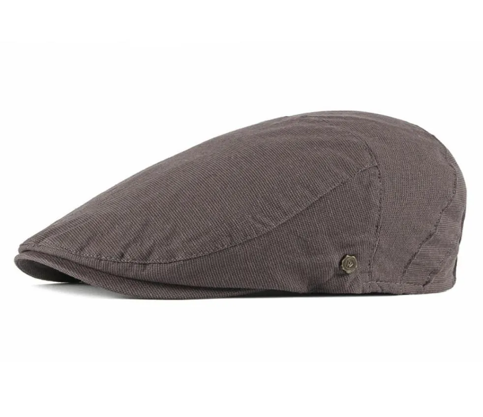 Mały rozmiar Men039S Beret Spring i letnia cienka sekcja oddychana czapka British Retro do przodu moda 6578544