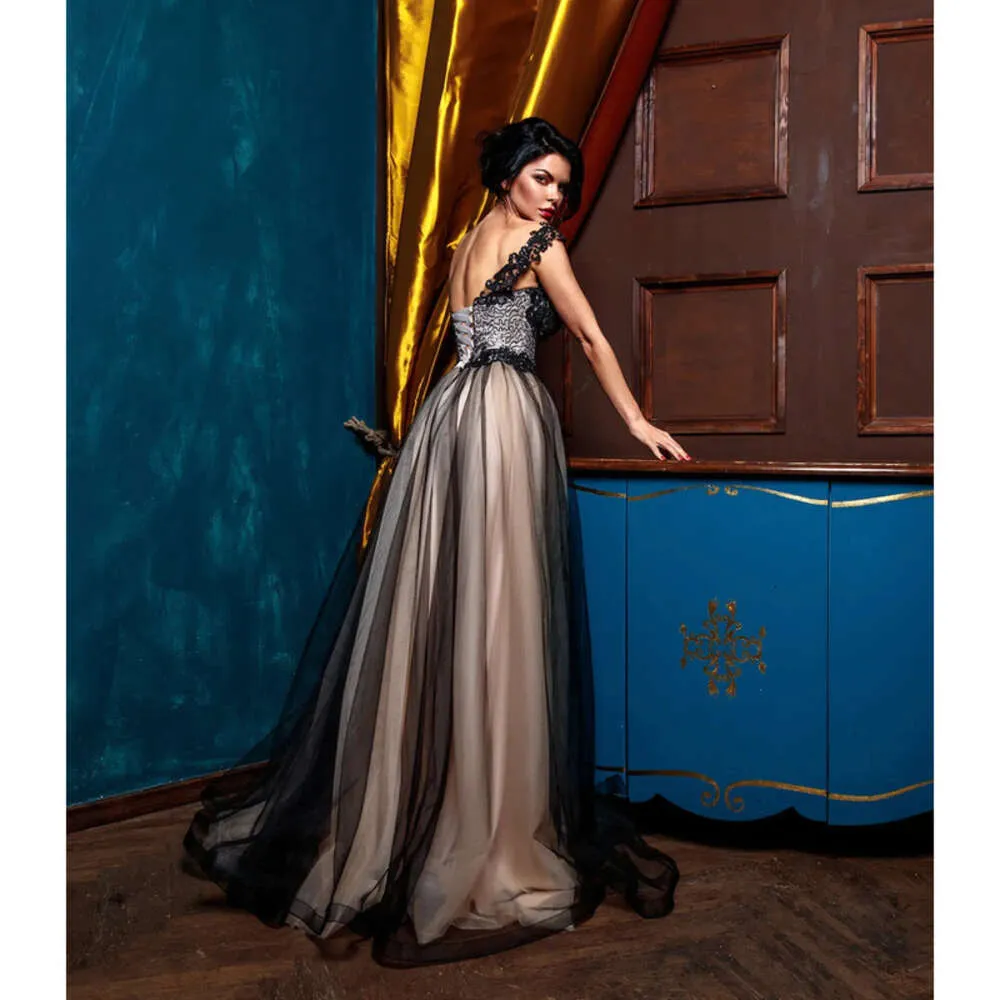 black and champagne wedding dress Gothic Lace with Lining TRINITY Size 24W / Black 10 weeks Rush Order please inquire prior to order. Black & Champagne colored wedding