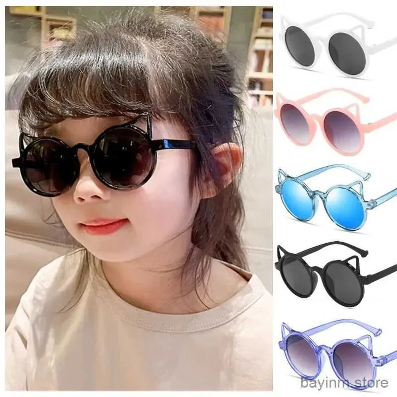 Солнцезащитные очки детские солнцезащитные очки Beautyeee Girls Brand Cat Eye Kindse Boys Uv400 Lens Lens Sun Glasses милые оттенки очков Goggles