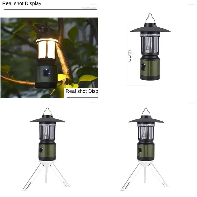 Lanternes portables phare extérieur CAM Light Light Type-C3 maison rechargeable Camp Camp Tente de tente d'urgence Drop Drop Sports Outdoors Camping DHC0Q